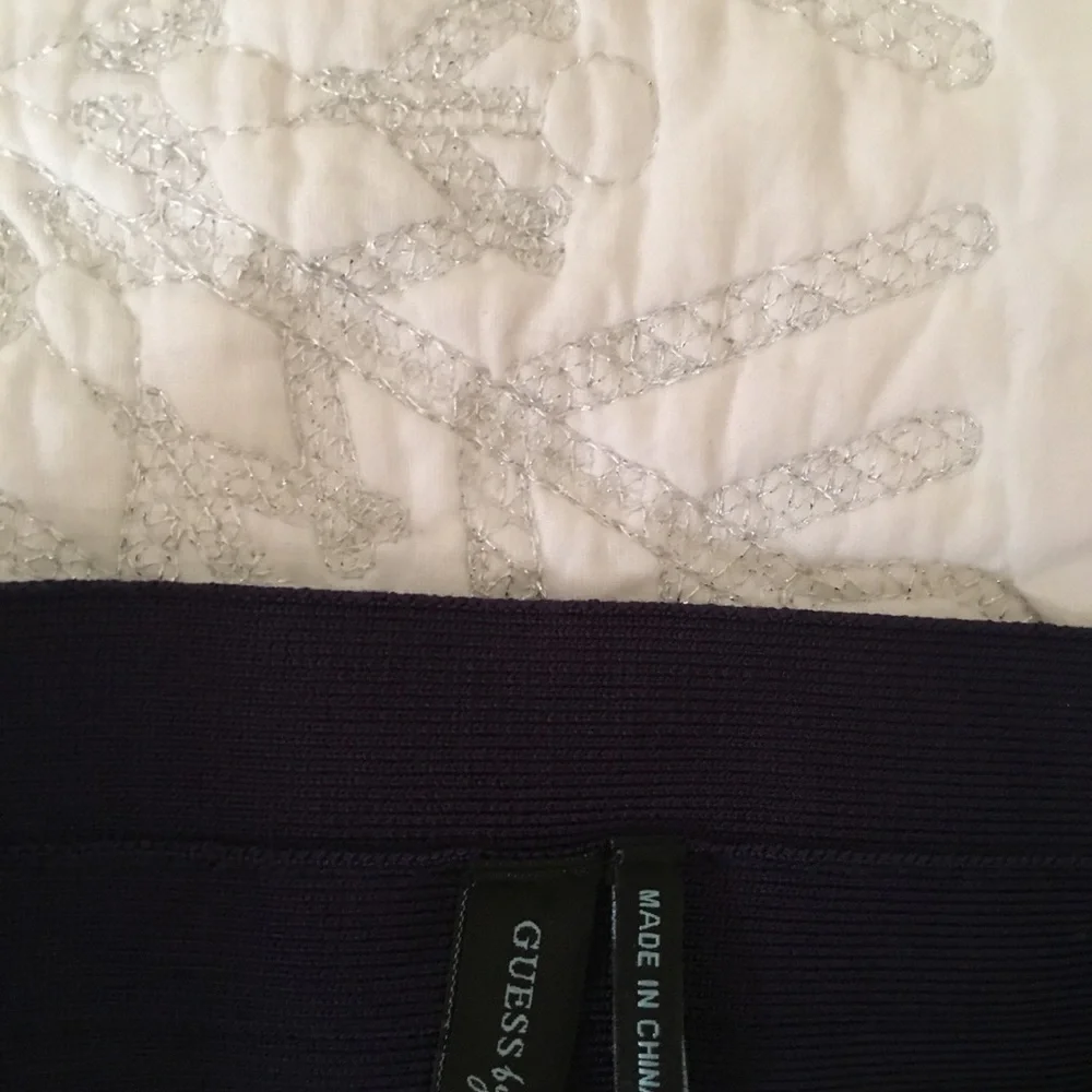 Marciano mini bodycon skirt. New w/o tags Y2K style stripe nautical Americana